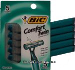 Bic&nbsp;Comfort Twin&nbsp;disposable razors for men, sensitive skin Center Front Picture
