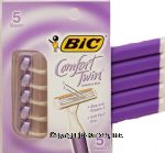 Bic&nbsp;Comfort Twin&nbsp;disposable razors for sensitive skin Center Front Picture