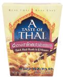 A Taste Of Thai&nbsp;&nbsp;coconut ginger noodles, quick meal-ready in 4 minutes, microwavable container Center Front Picture