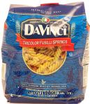 Da Vinci&nbsp;&nbsp;tricolor fusilli springs dry pasta Center Front Picture
