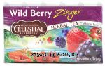 Celestial Seasonings Zinger wild berry flavored caffeine free herbal tea, 20-bags Center Front Picture
