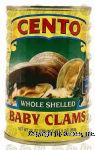 Cento&nbsp;&nbsp;whole shelled baby clams in water & salt added Center Front Picture