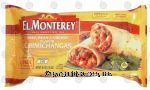 El Monterey  beef, bean & cheese flavor chimichangas, 8 pack Center Front Picture