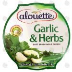 Alouette&nbsp;&nbsp;garlic & herbs soft spreadable cheese Center Front Picture