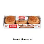 Bays&nbsp;English Muffins&nbsp;Honey Wheat 6 Ct Center Front Picture