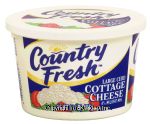 Country Fresh&nbsp;&nbsp;cottage cheese, large curd, 4% milkfat Center Front Picture