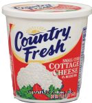 Country Fresh&nbsp;&nbsp;small curd cottage cheese, 4% milkfat min. Center Front Picture