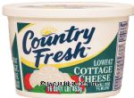 Country Fresh&nbsp;&nbsp;cottage cheese, lowfat, small curd, 1% milkfat Center Front Picture