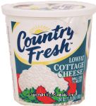 Country Fresh&nbsp;&nbsp;lowfat cottage cheese, small curd, 1% milk fat Center Front Picture
