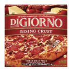 Digiorno&nbsp;Rising Crust Pizza&nbsp;three meat pizza; pepperoni, sausage, beef Center Front Picture