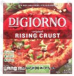 Digiorno Rising Crust supreme pizza, sausage, pepperoni, red peppers, green peppers, onions, black olives Center Front Picture