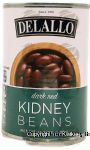 Delallo  dark red kidney beans Center Front Picture