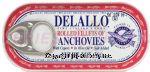 Delallo&nbsp;Fine Italian Foods&nbsp;rolled fillets of anchovies with capers in olive oil salt added Center Front Picture