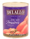 Delallo&nbsp;&nbsp;diced tomatoes in heavy juice with basil Center Front Picture
