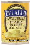 Delallo&nbsp;&nbsp;artichoke hearts in brine, 8-10 count Center Front Picture