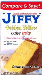 Jiffy  golden yellow cake mix, add egg and water Center Front Picture