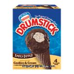 Drumstick&nbsp;Ice Cream Cones&nbsp;Cookies & Cream Center Front Picture