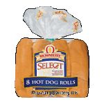 Brownberry&nbsp;Hot Dog Buns&nbsp;Select White 8 Ct Center Front Picture