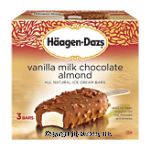 Haagen-Dazs  vanilla milk chocolate almond ice cream bars, 3 bars Center Front Picture