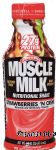 Muscle Milk  strawberries 'n creme nutritional shake, refrigerate after opening Center Front Picture
