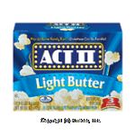 Act II&nbsp;Microwave Popcorn&nbsp;Light Butter 2.9 Oz Center Front Picture