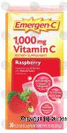 Emergen-C  vitamin c 1,000-mg dietary supplement, raspberry flavored fizzy drink mix packets Center Front Picture