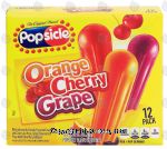 Popsicle&nbsp;&nbsp;ice pops, orange, cherry and grape, 12 pack Center Front Picture