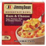Jimmy Dean Breakfast Bowl ham & cheese; eggs, potatoes, ham & cheddar cheese Center Front Picture