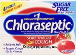 Chloraseptic&nbsp;&nbsp;sore throat plus cough, sugar free, wild cherry Center Front Picture