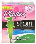 Playtex&nbsp;Sport&nbsp;unscented tampons, plastic, super absorbency Center Front Picture