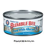 Bumble Bee&nbsp;Tuna&nbsp;Albacore Chunk White In Water Center Front Picture