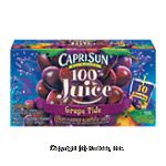 CapriSun&nbsp;100% Juice&nbsp;Grape Tide 10 Ct Center Front Picture