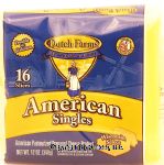 Dutch Farms  american pasteurized prepared cheese product, wisconsin select, 16 individually wrapped slices Center Front Picture