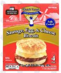 Dutch Farms&nbsp;&nbsp;sausage, egg, & cheese biscuit, frozen, 4-pack Center Front Picture