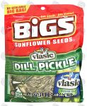 Bigs&nbsp;Vlasic&nbsp;dill pickle flavor sunflower seeds in shell Center Front Picture