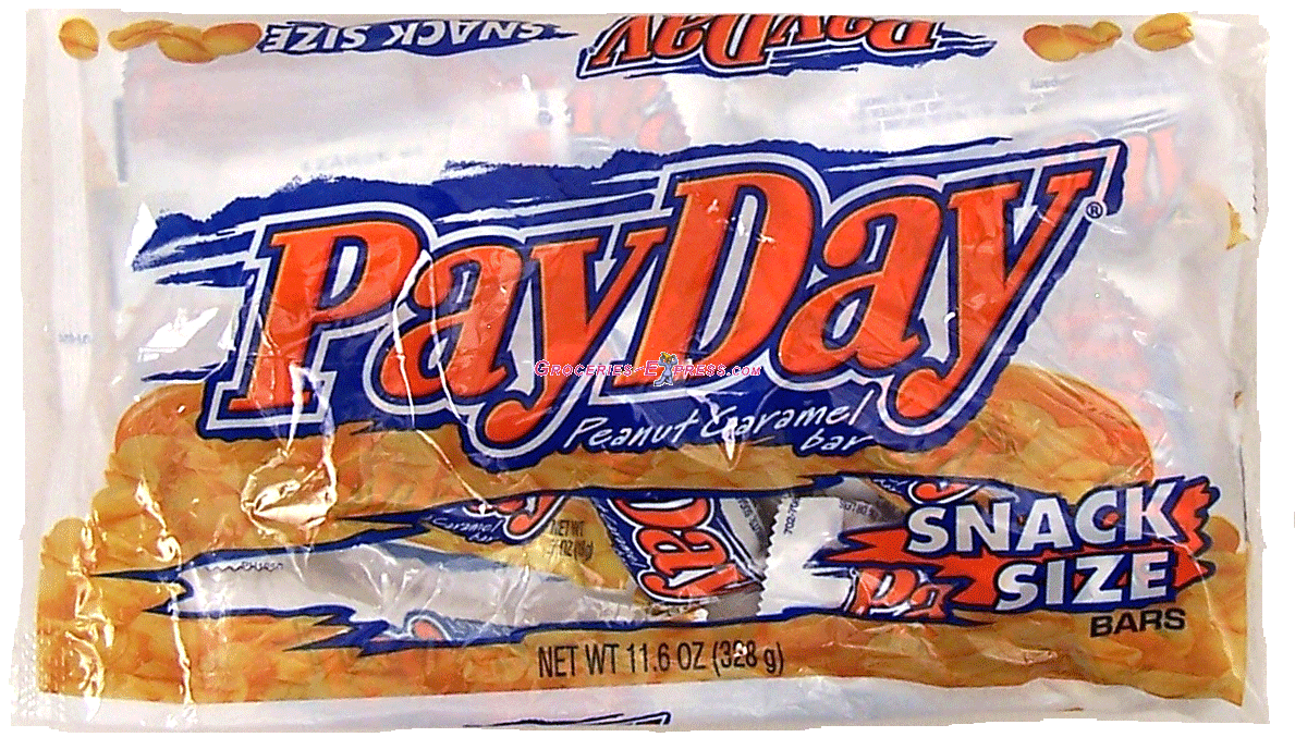 PAYDAY PAYDAY Peanut Caramel Snack Size, Candy Bars Bag, 11.6 oz 