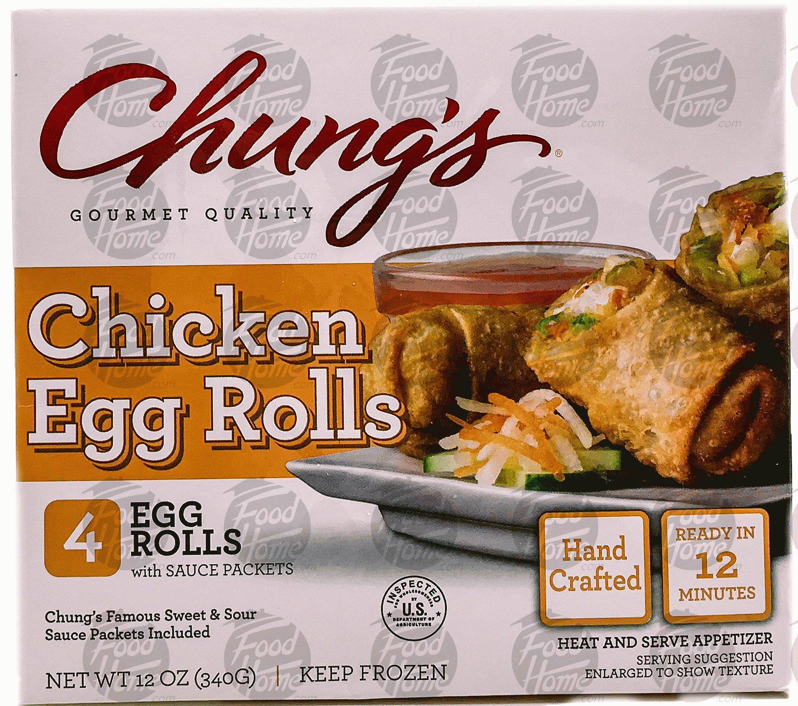 Product Infomation for Chung's egg rolls, white