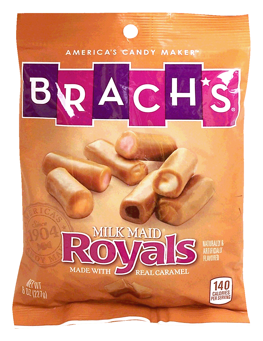 Product Infomation for Brach's Milk Maid Royals flavored caramel rolls 6
