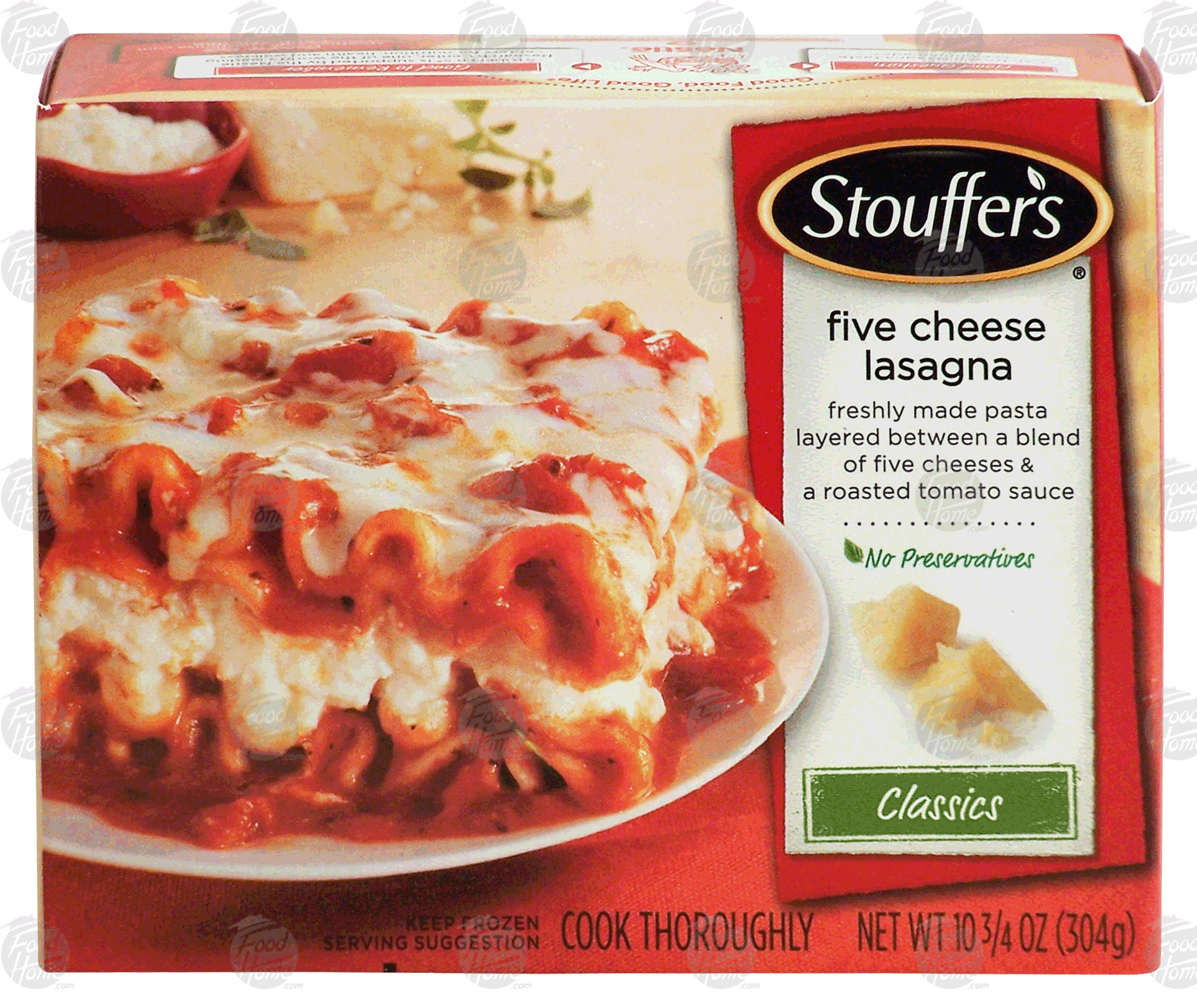 Product Infomation for Stouffer's Classics five