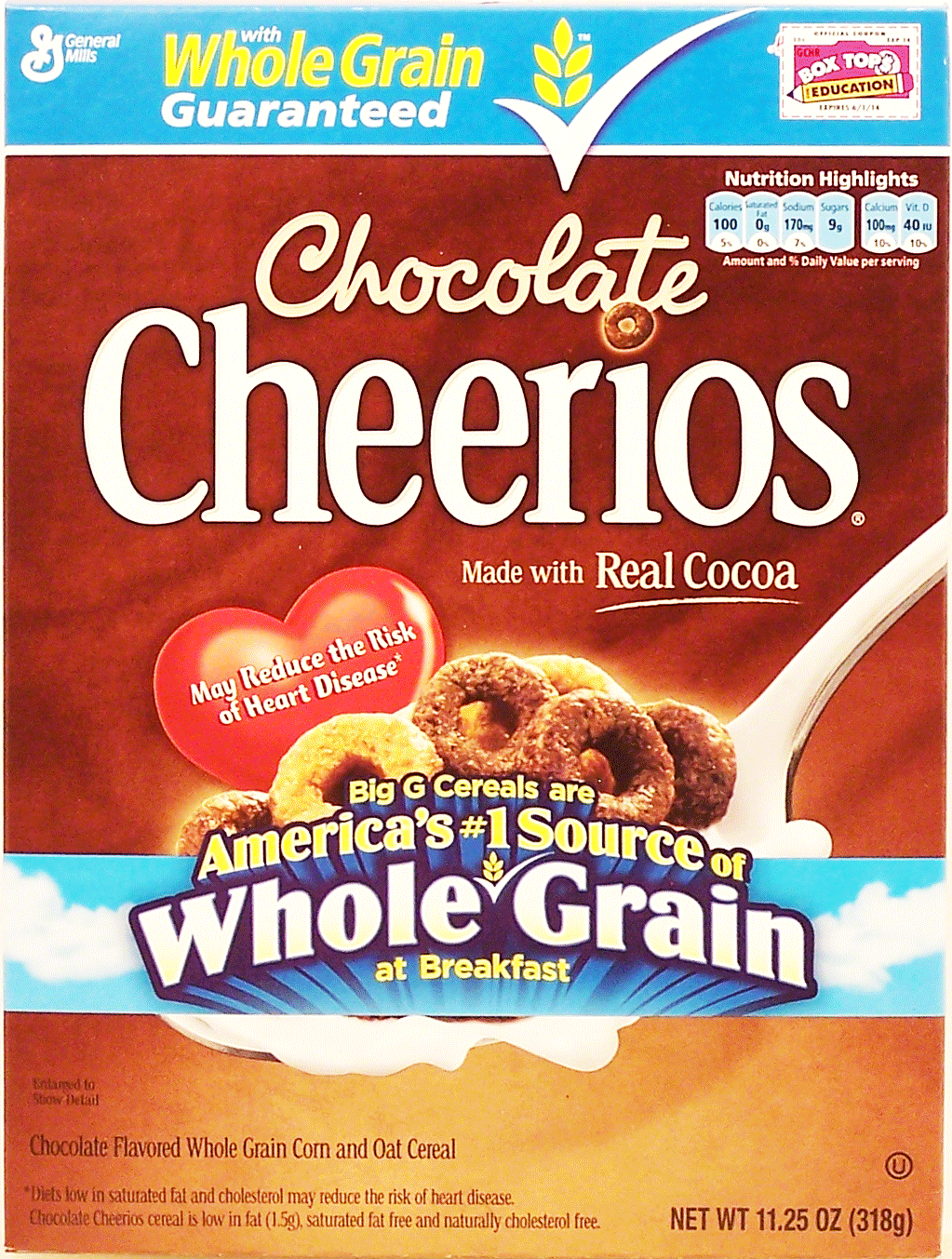 Product Infomation for General Mills Cheerios chocolate flavored whole