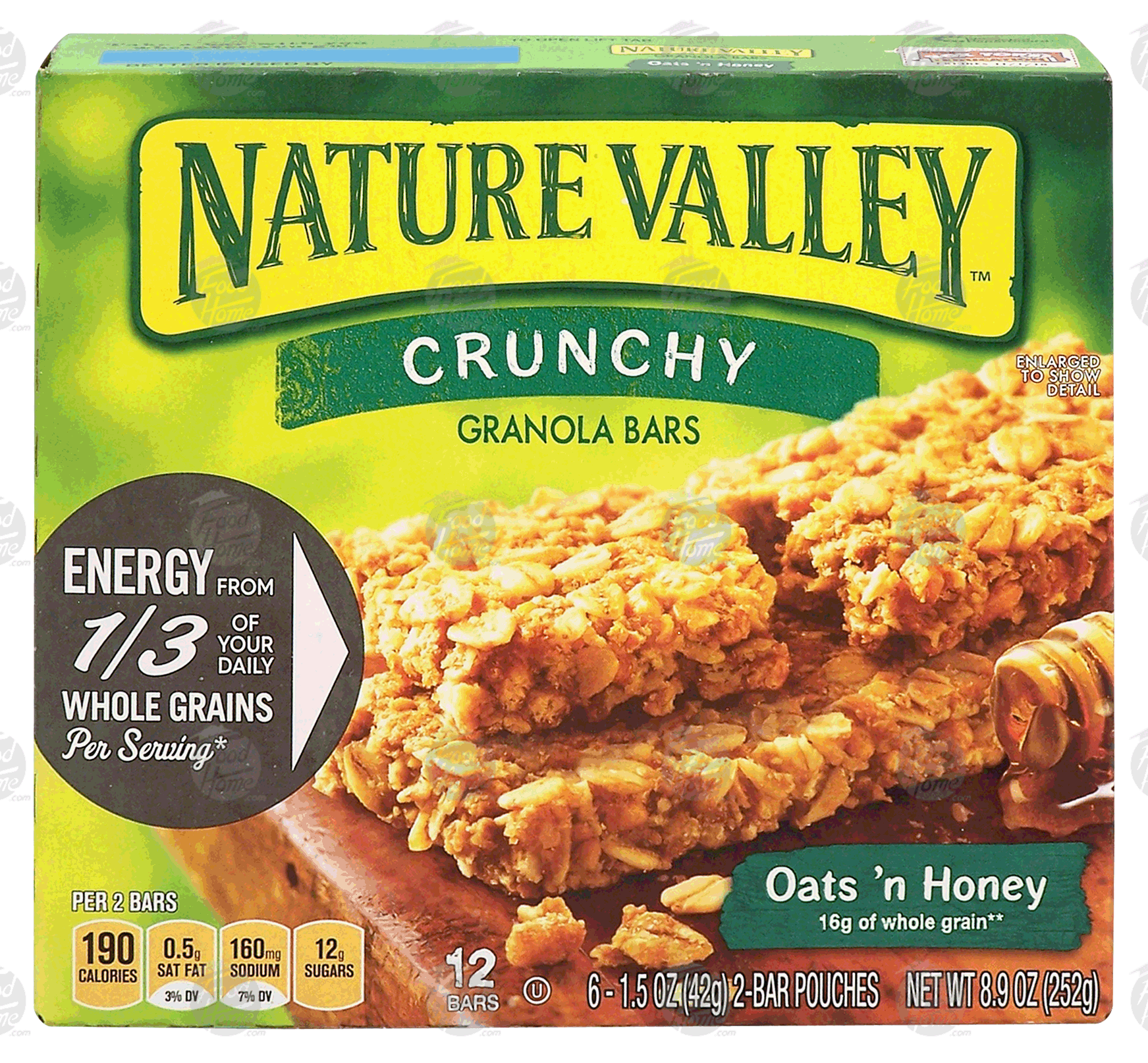 Product Infomation for Nature Valley oats 'n' honey crunchy granola bars
