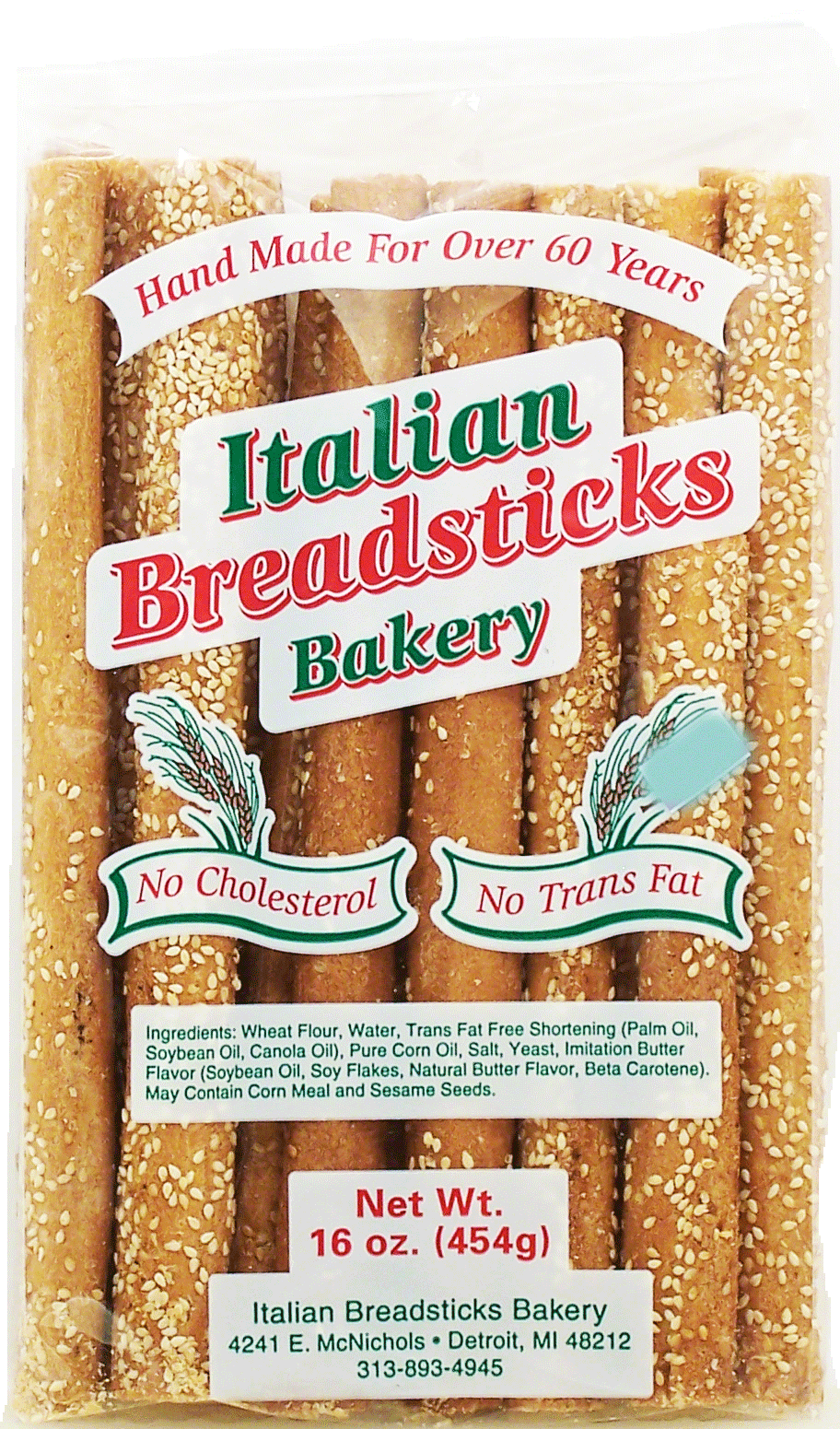 Product Infomation for Italian Breadsticks Bakery bread sticks" 2000800016