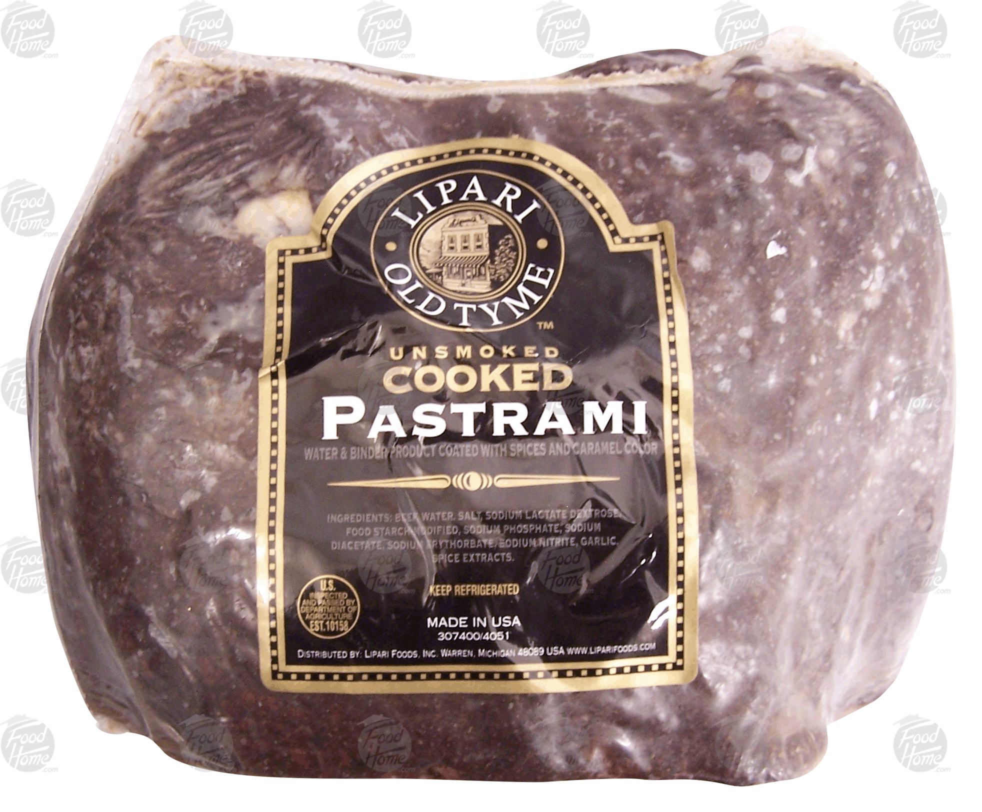 Product Infomation for Lipari Old Tyme unsmoked cooked pastrami, price per