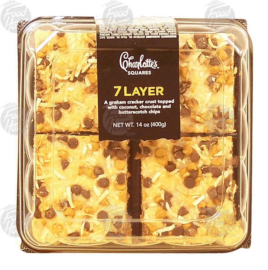 Product Infomation for Charlotte's 7 layer squares, graham cracker crust