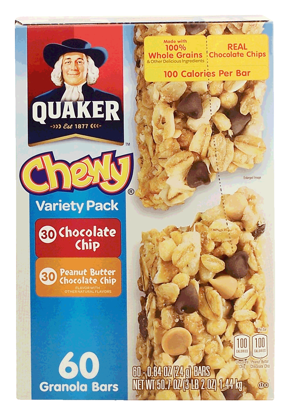 Product Infomation for Quaker Chewy granola bars