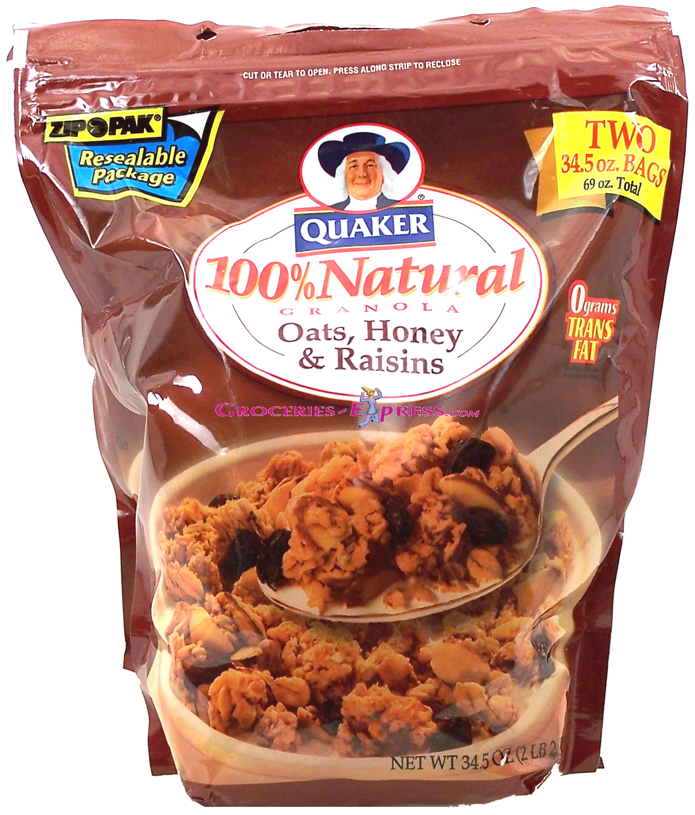 Groceries-Express.com Product Infomation for Quaker 100% ...