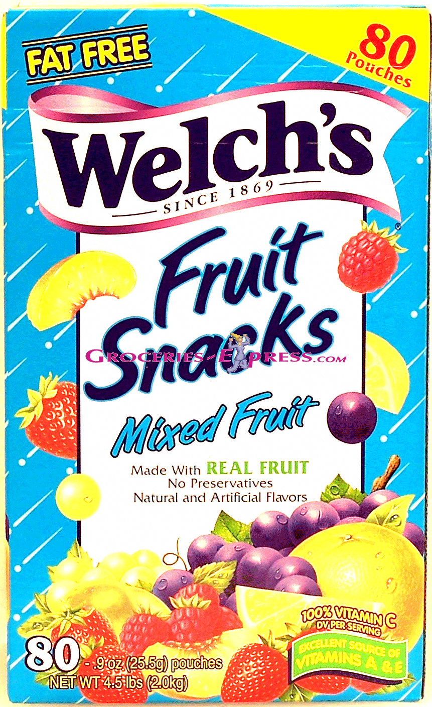 Product Infomation for Welch's Fruit Snacks mixed fruit made with real