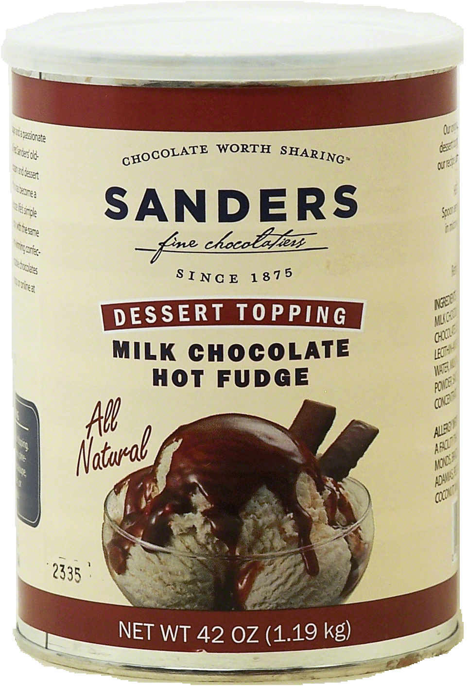Product Infomation for Sander's fine chocolatier milk chocolate hot fudge