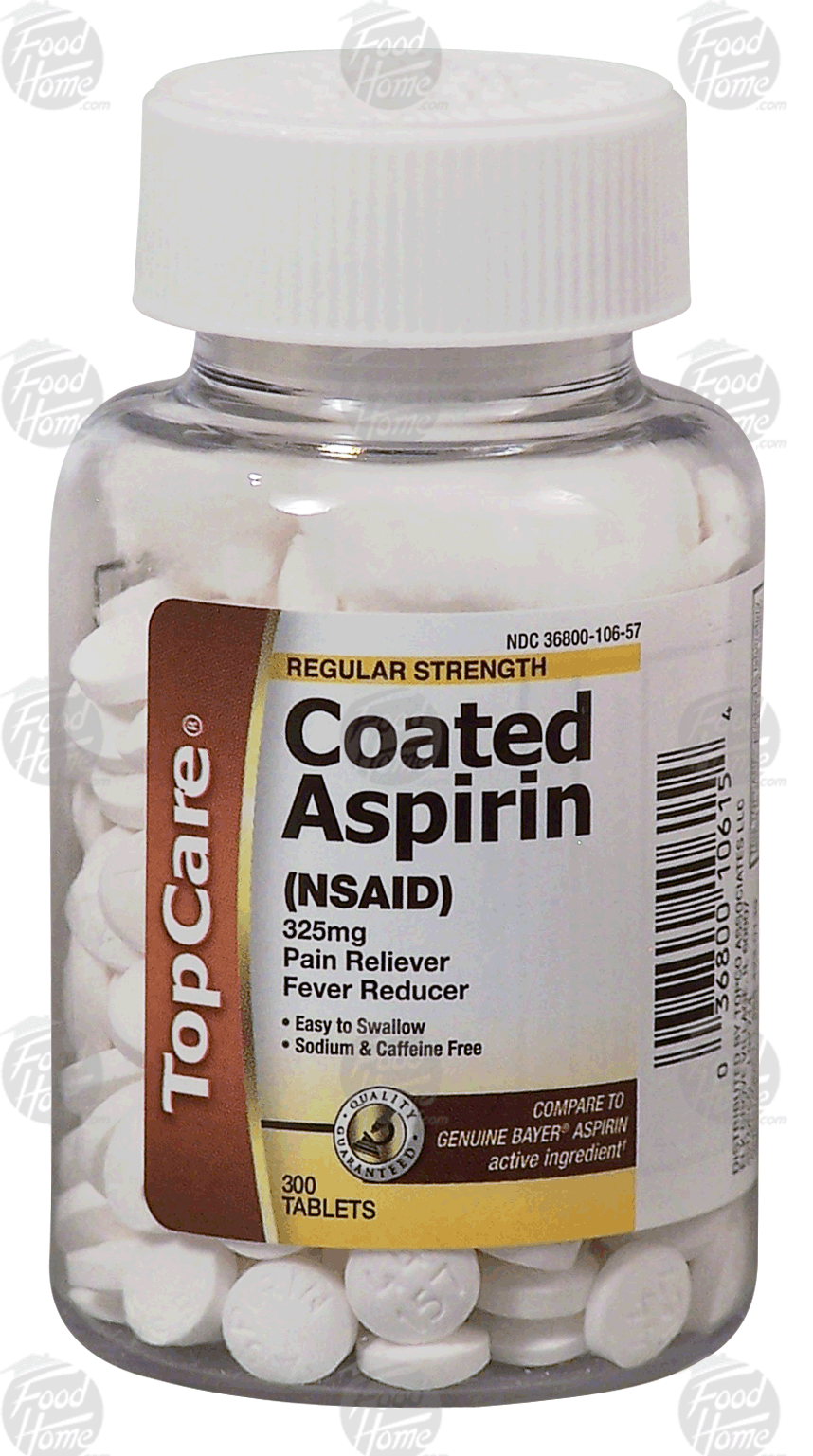 Product Infomation for Top Care coated aspirin