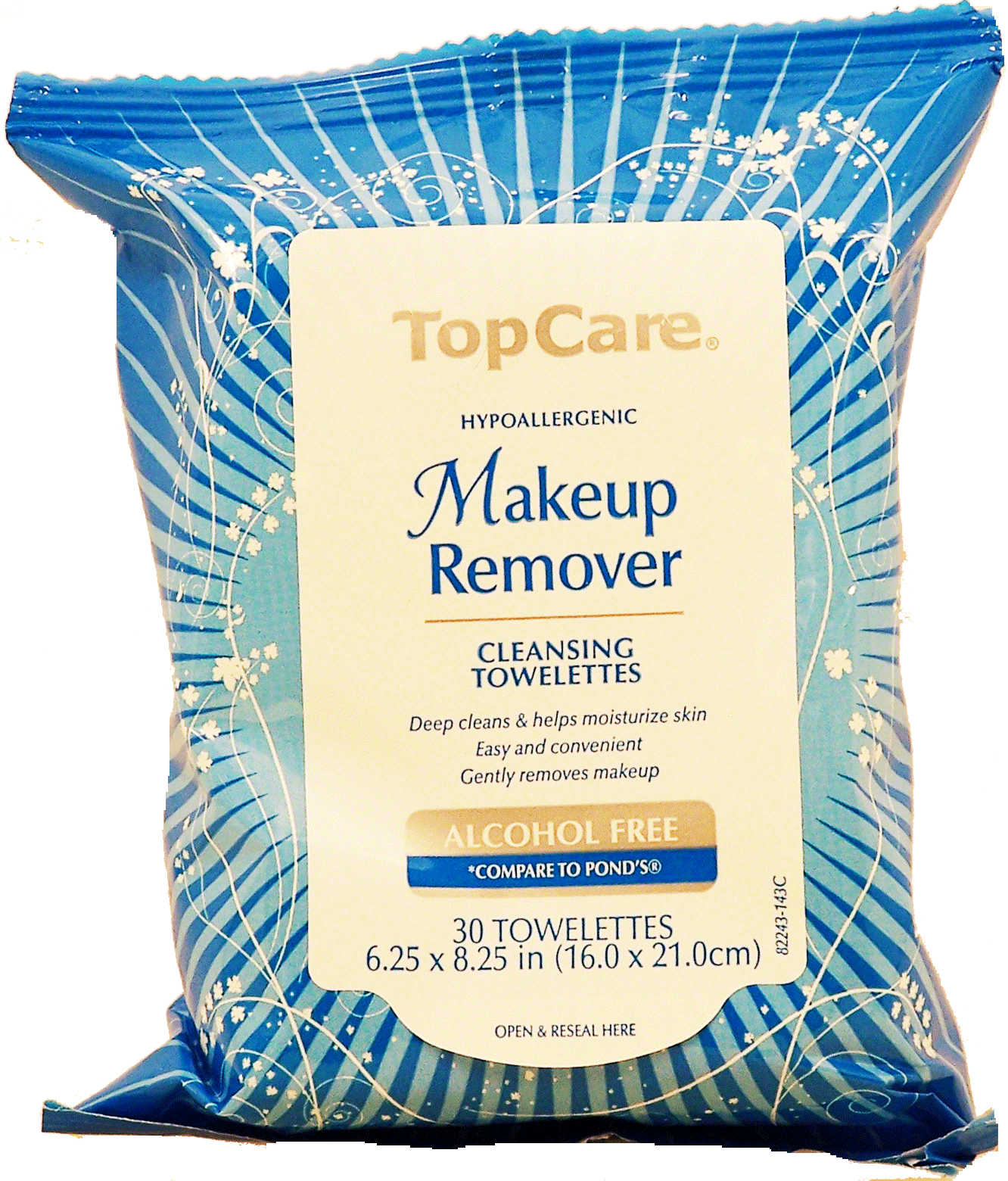 Product Infomation for Top Care makeup remover, hypoallergenic, cleansing